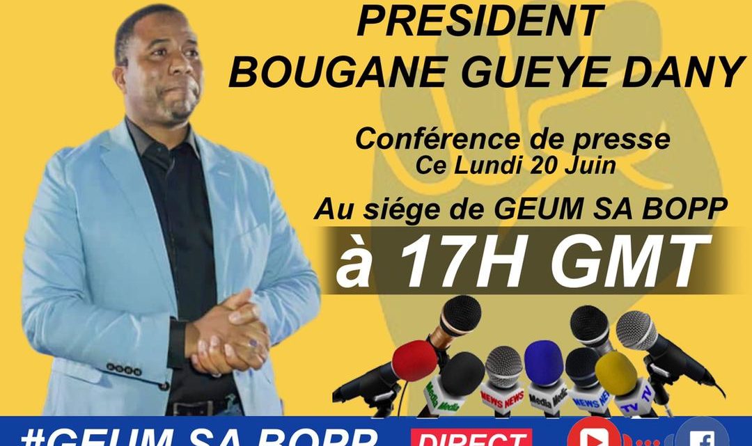 Le Président Bougane Gueye fera face à la presse ce lundi au siège de son Mouvement  à la cité Keur gorgui.