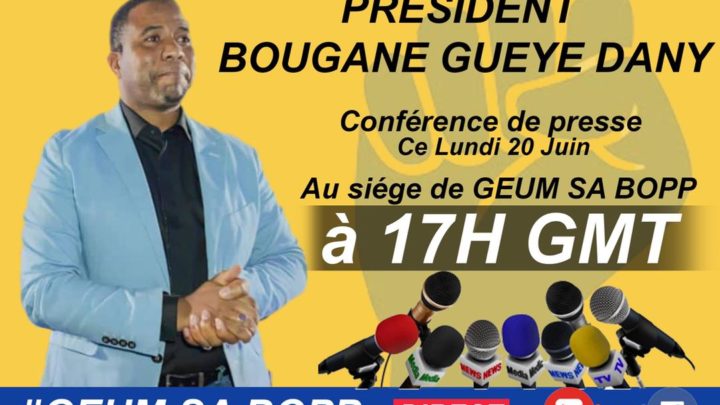 Le Président Bougane Gueye fera face à la presse ce lundi au siège de son Mouvement  à la cité Keur gorgui.